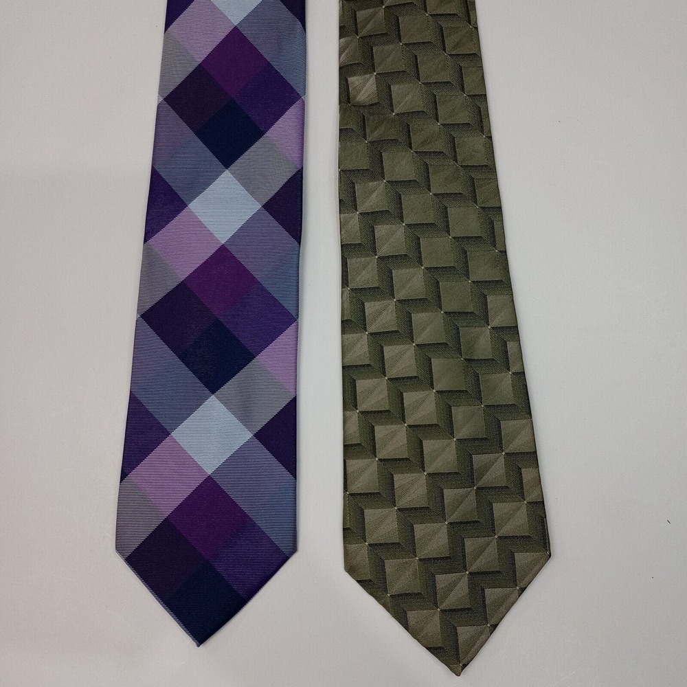 Croft & Barrow Men’s 2 Silk Tie lot NWOT